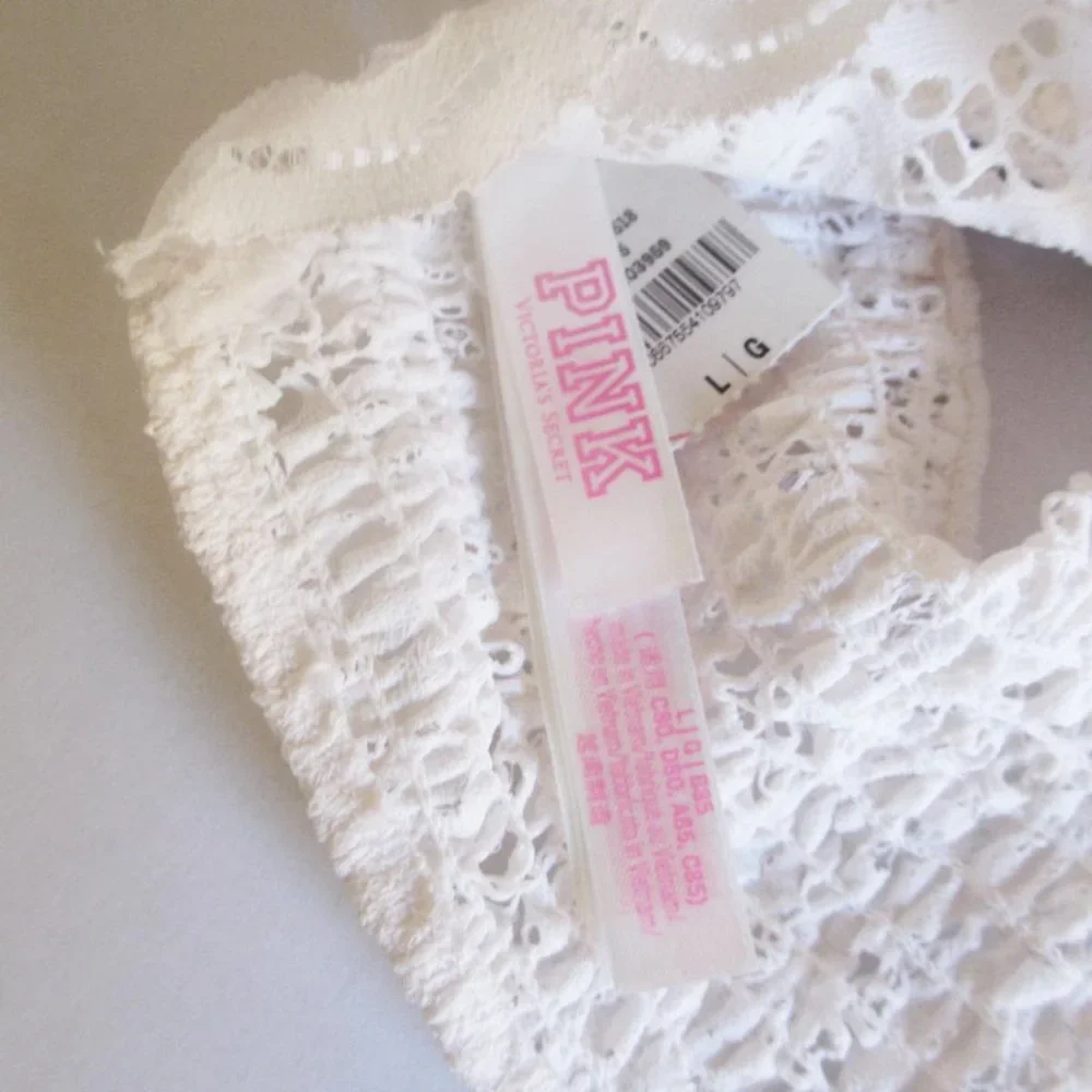 PINK Victoria Secret Lace Lightly Padded Push Up Bralette Bra Wireless Strappy - Picture 6 of 8